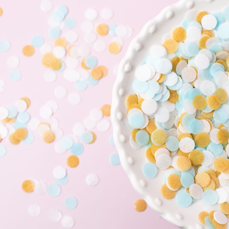 Sprinks Blue, White & Gold Mix Wafer Decorations - 9g