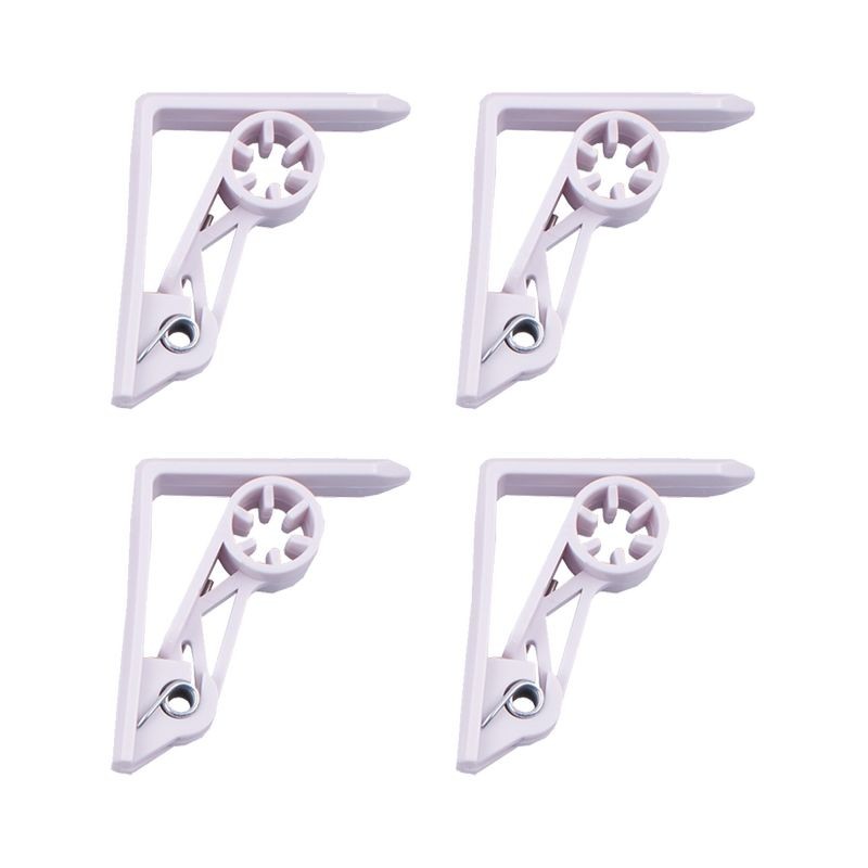 appetito-spring-action-plastic-table-cloth-clips-4-set-white