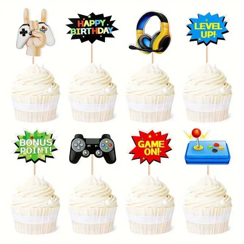 cupcake-toppers-gaming-assorted-12pc