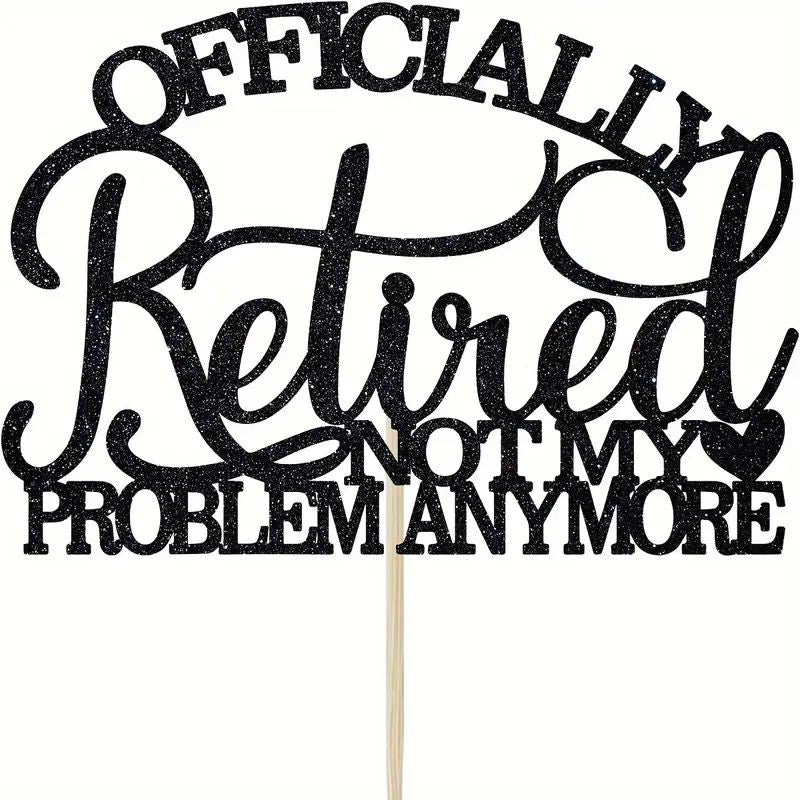 cake-topper-officially-retired-black-1pc
