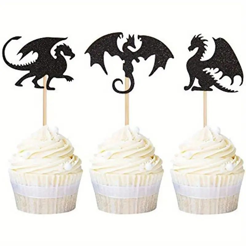 cupcake-toppers-black-glitter-dragon-24pc