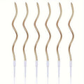 Candles Twisty Spiral Champagne 6pc