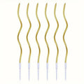 Candles Twisty Spiral Gold 6pc