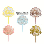 cake-topper-happy-birthday-seashell-gold