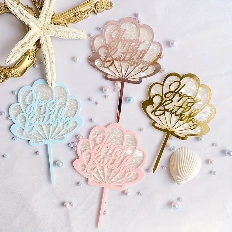 cake-topper-happy-birthday-seashell-gold