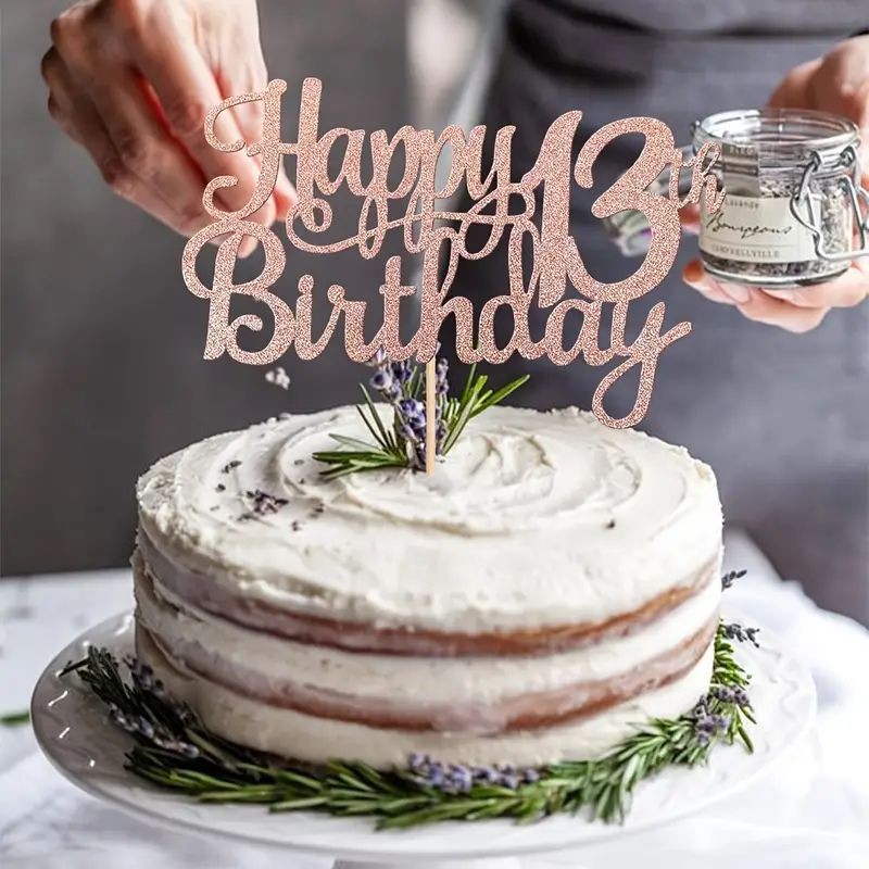 cake-topper-happy-birthday-13th-rose-gold-glitter
