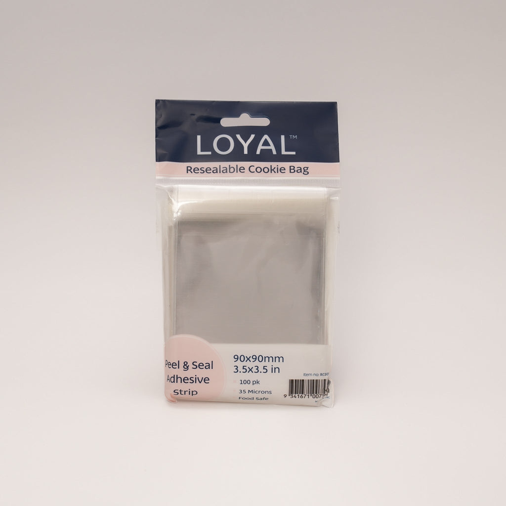 Loyal Resealable Cookie Bags - 90x90mm 100 pack