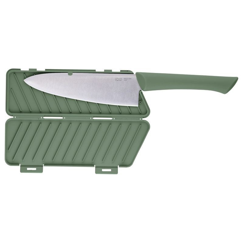 Kai Manasaya Utility Knife 15cm (with Sheath) Green