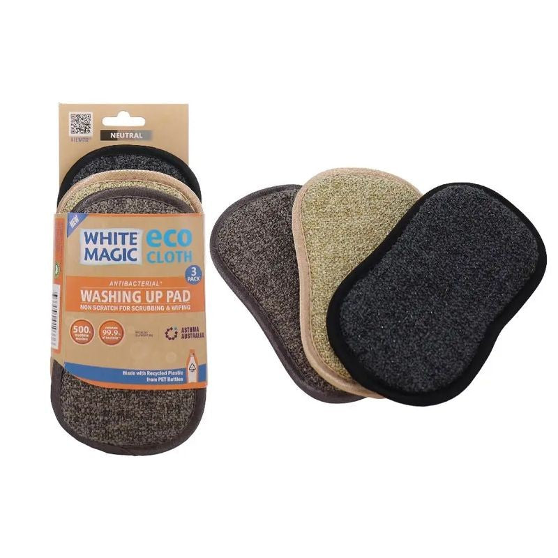 WM Eco Cloth Washing Up Pad 3pk Neutral