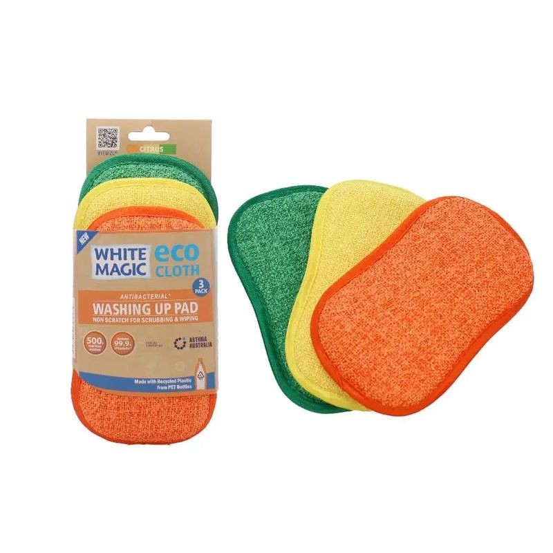 White Magic Washing Up Pad 3 Pack Citrus