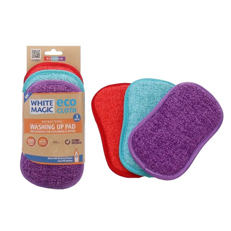 White Magic Washing Up Pad 3 Pack Rainbow