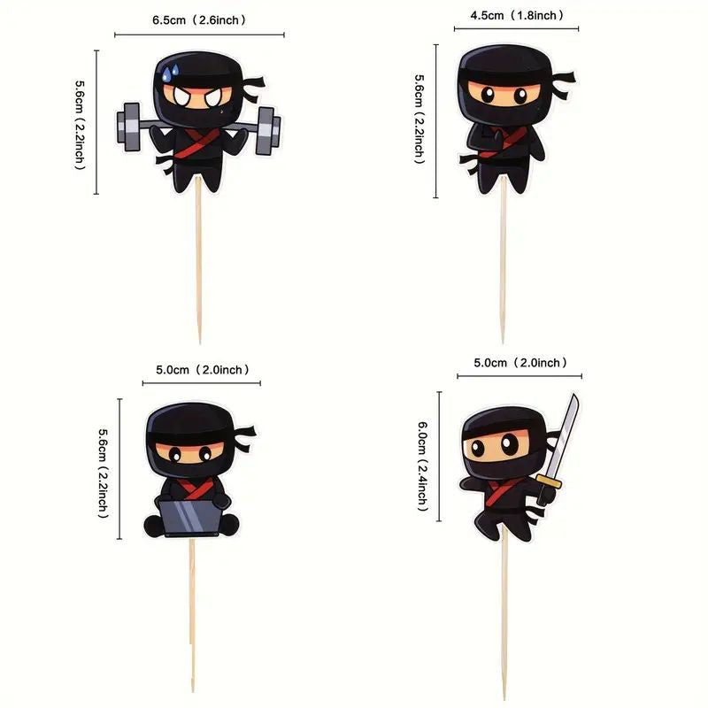 cake-topper-ninja-asstd-12pc-set