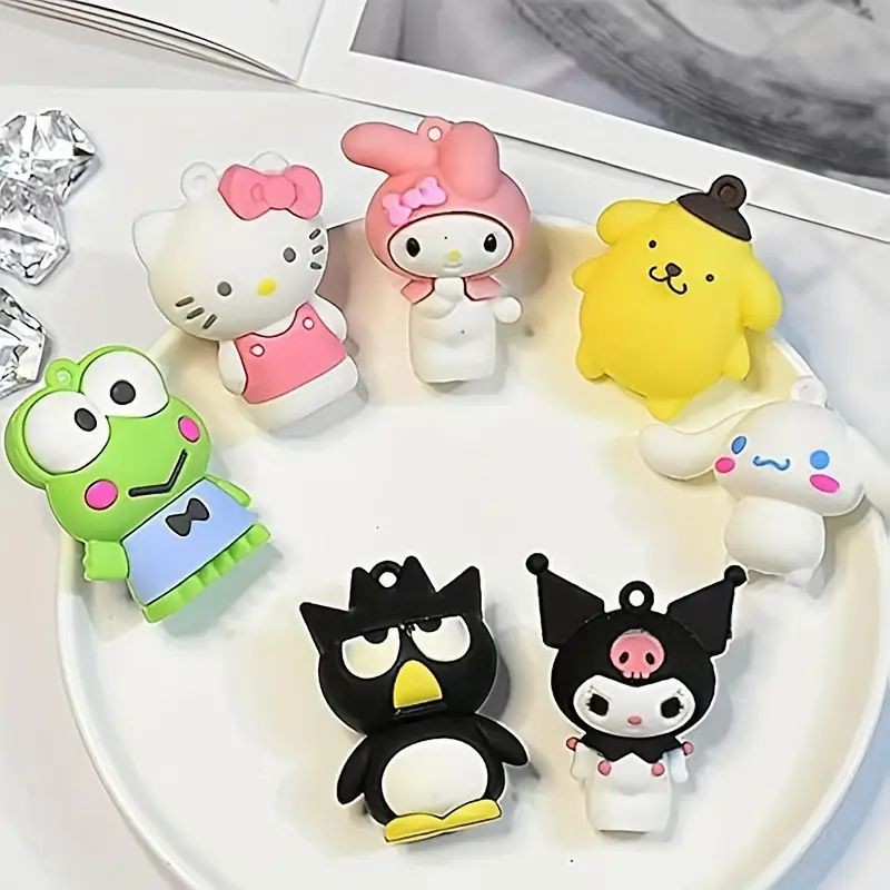 Cake Topper Sanrio Kuromi Cute Anime Figurine 7pc Set
