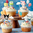 Cake Topper Sanrio Kuromi Cute Anime Figurine 7pc Set
