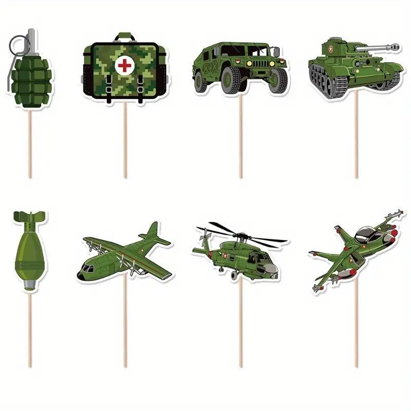 cake-topper-military-themed-16pc