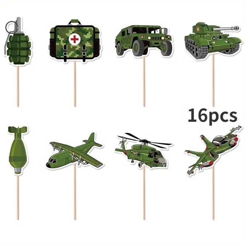 cake-topper-military-themed-16pc