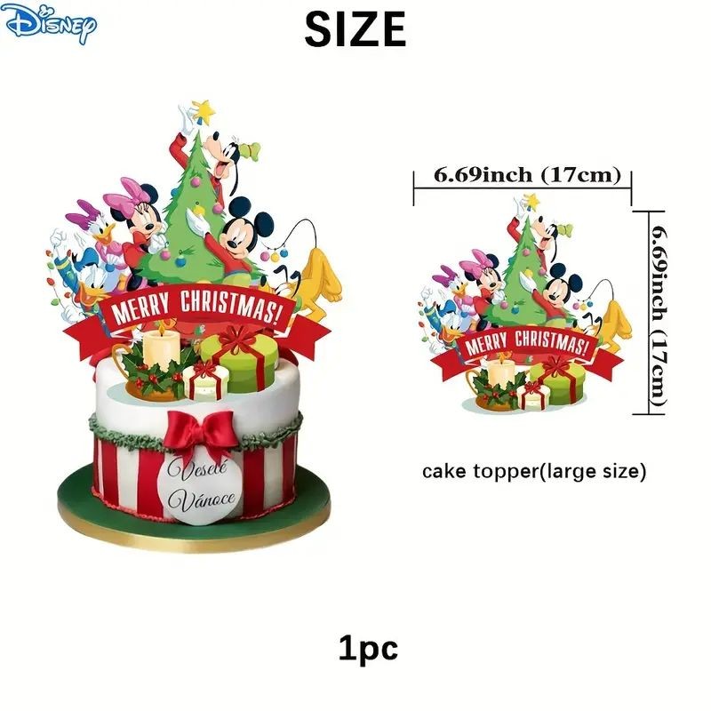 cake-topper-mickey-friends-christmas-25pc