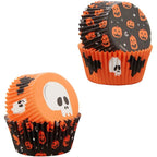 Wilton Skull, Bat & Pumpkin Halloween Cupcake Kit - 72 piece