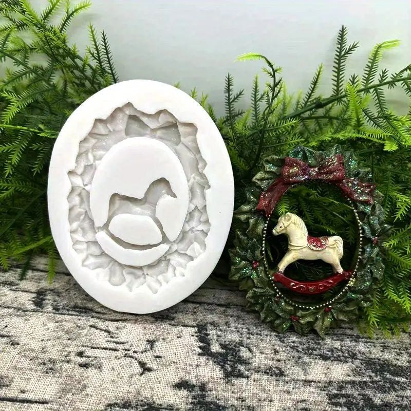 silicone-mould-christmas-wreath-rocking-horse