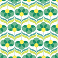 Paper + Design Luncheon Napkins -Geo Flowers Green
