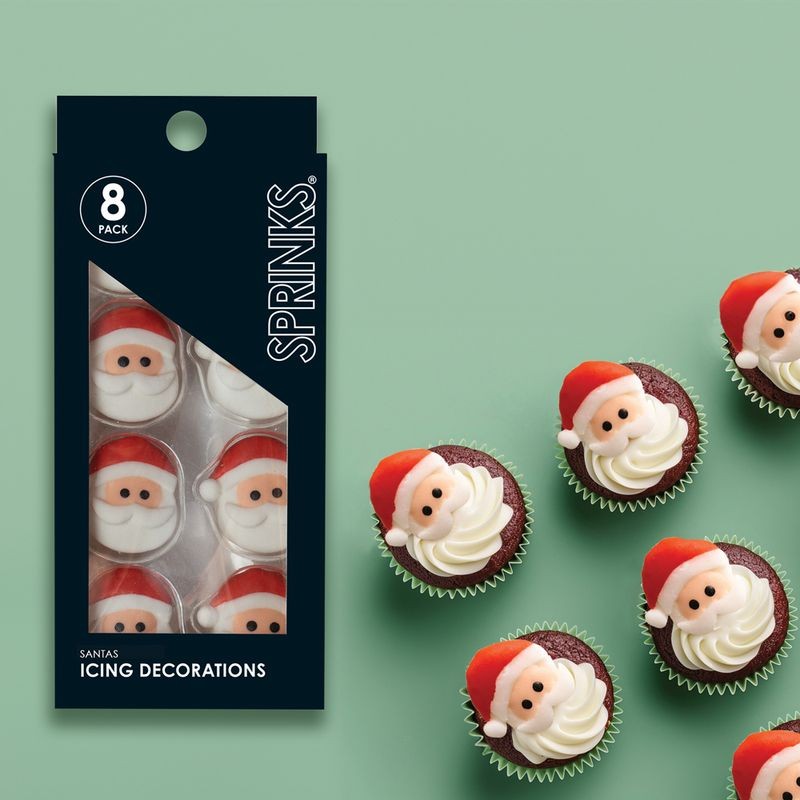 Sprinks Icing Decorations - Santa - 8 pieces