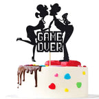 cake-topper-game-over-wedding-black