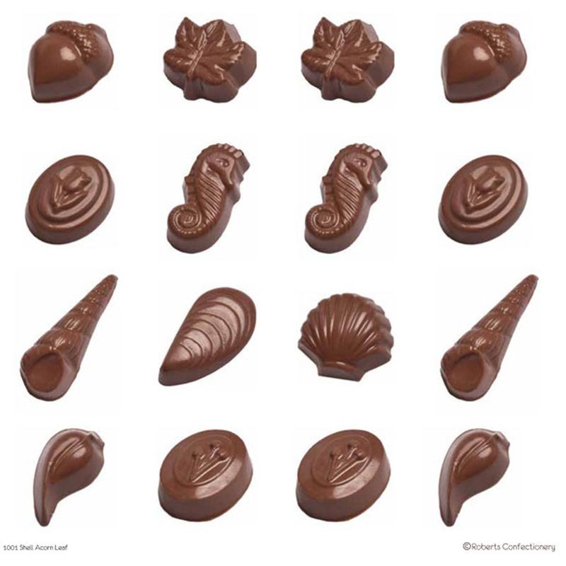 Roberts Chocolate Mould - Shells/Acorns/Leaves