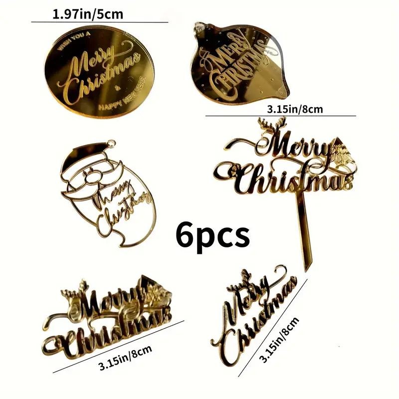 acrylic-topper-christmas-gold-assorted-shapes-1pc