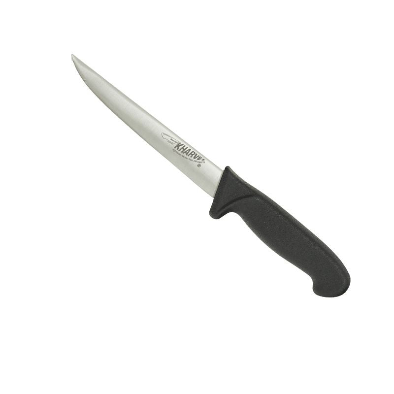 KH Kharve Boning Knife Straight and Wide Blade 15cm - Black
