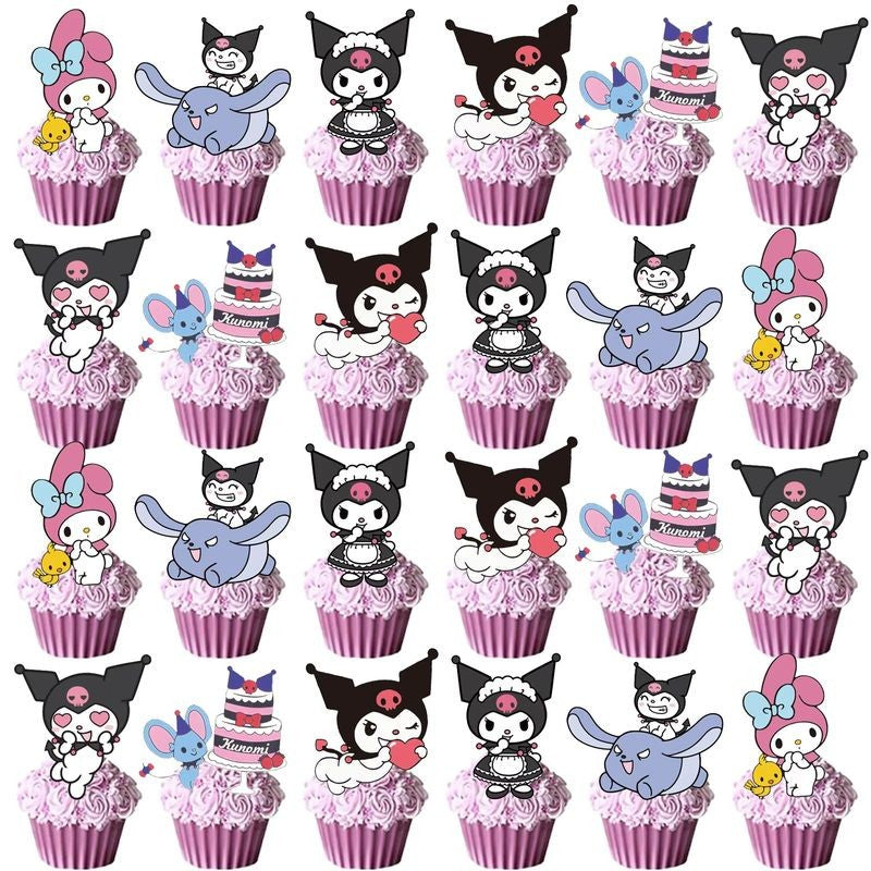 Kuromi Cupcake Toppers 24pc