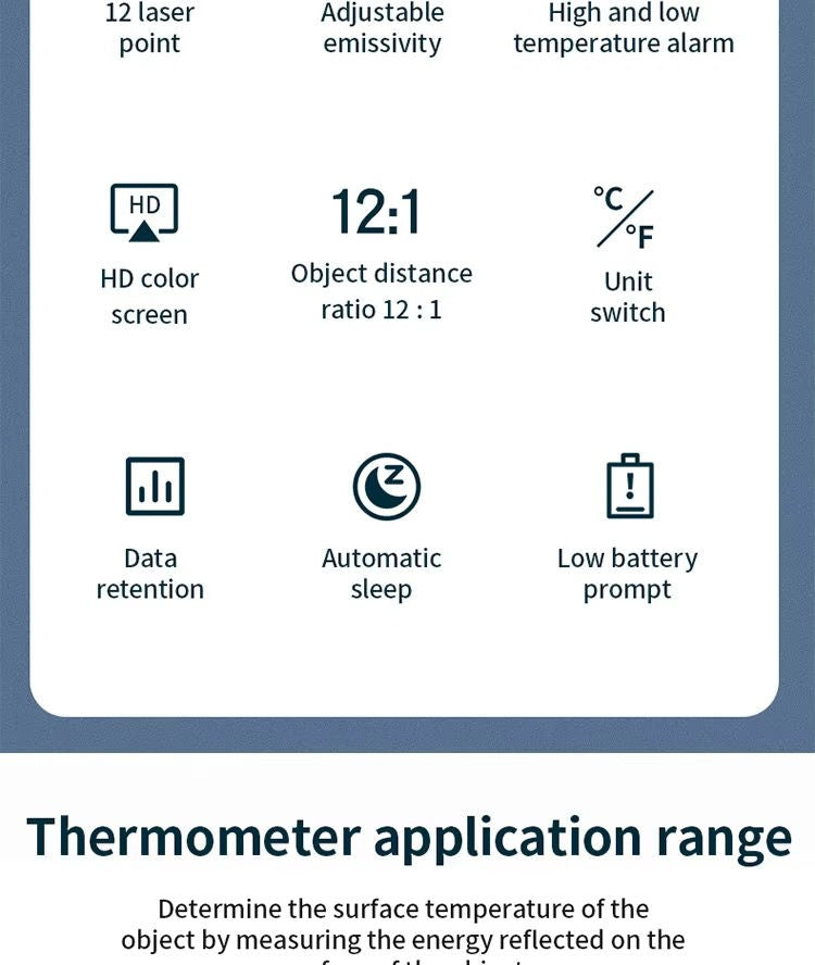 Mestek Infrared Digital Thermometer -50 to + 600c