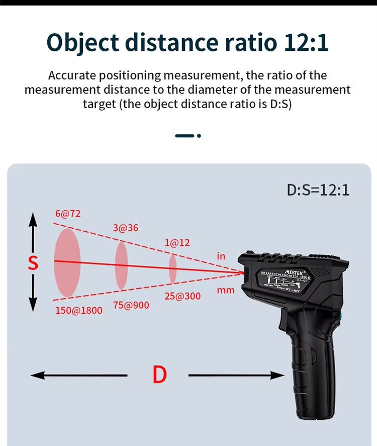 Mestek Infrared Digital Thermometer -50 to + 600c