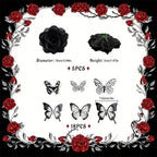 cake-topper-gothic-black-rose-23pc