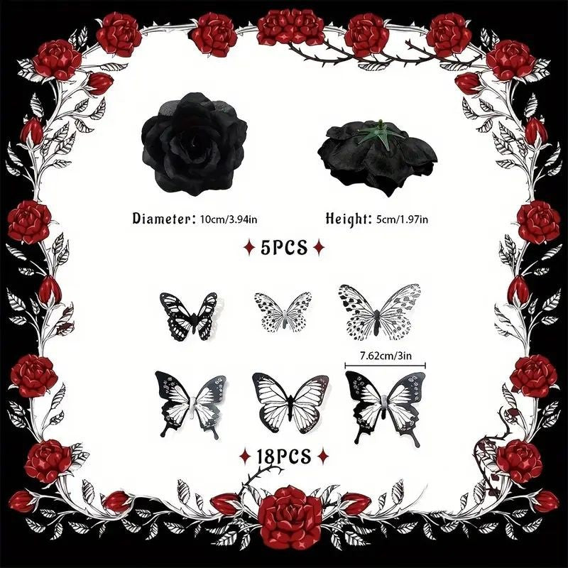 cake-topper-gothic-black-rose-23pc