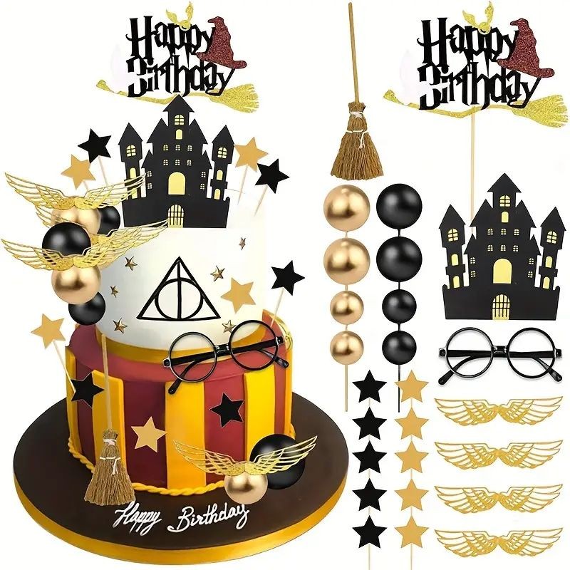 Cake Topper Wizard Themed 26pc