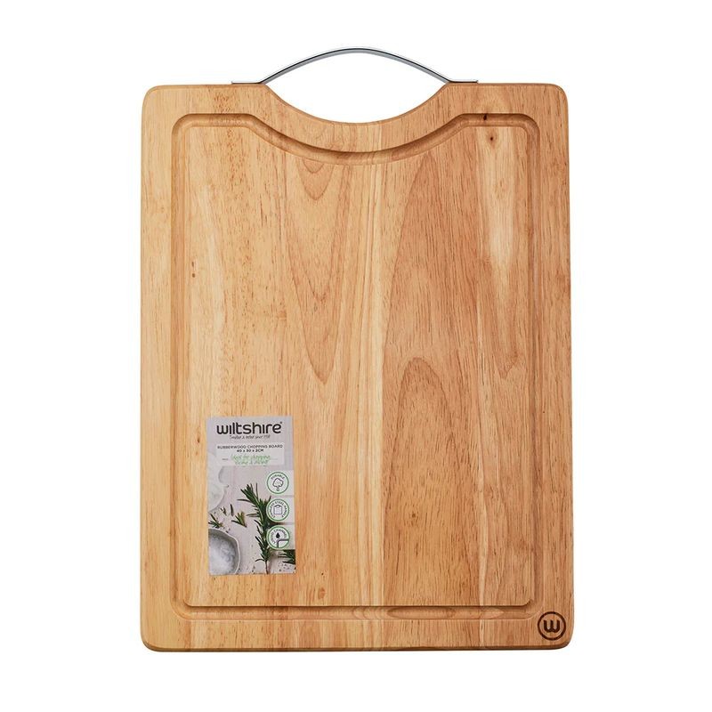 Wiltshire Epicurean Rubberwood Chopping Board - 40cm