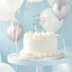 C&C Acrylic Silver/Clear Cake Topper - Twenty One