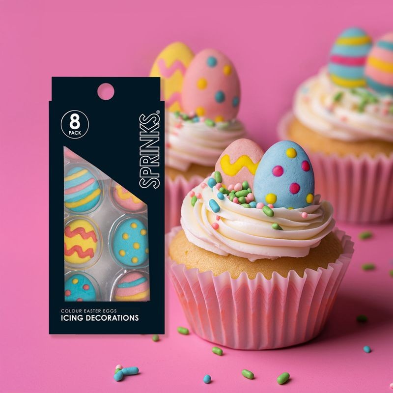 Sprinks Icing Decorations - Easter Eggs - 8 pieces