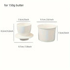 Ceramic Butter Bell Crock with Lid- Pale Blue