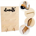Wooden Donut Stand Rectangle Shape 9 peg