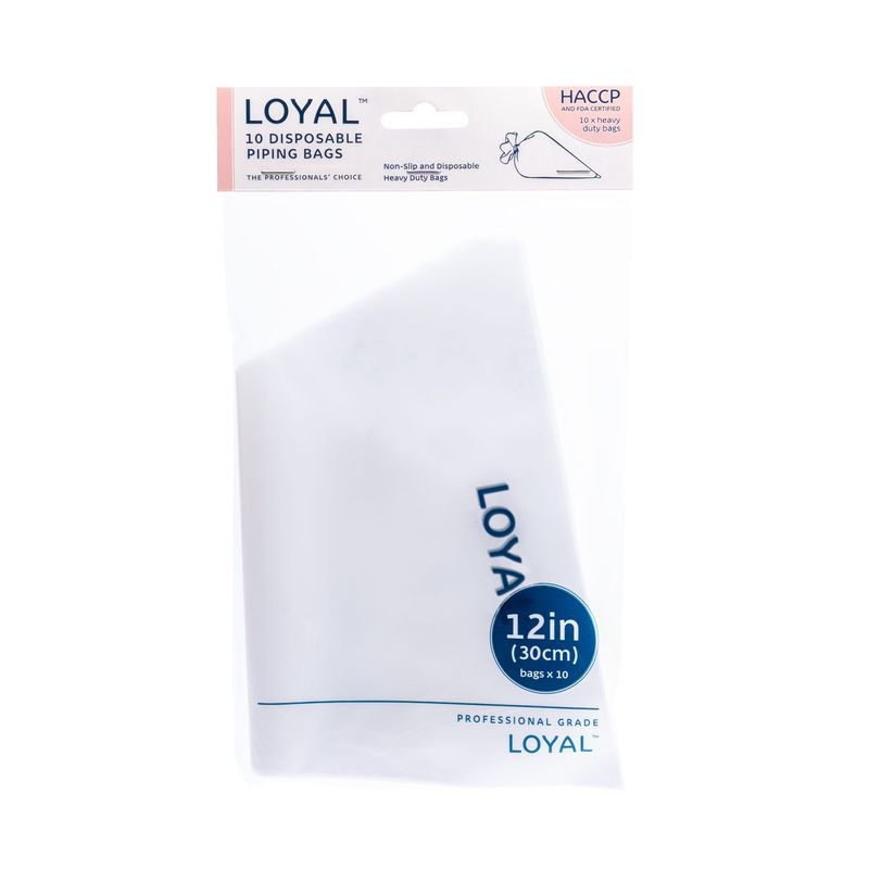 Loyal Disposable Piping Bags Clear 12inch/30cm 10 pack