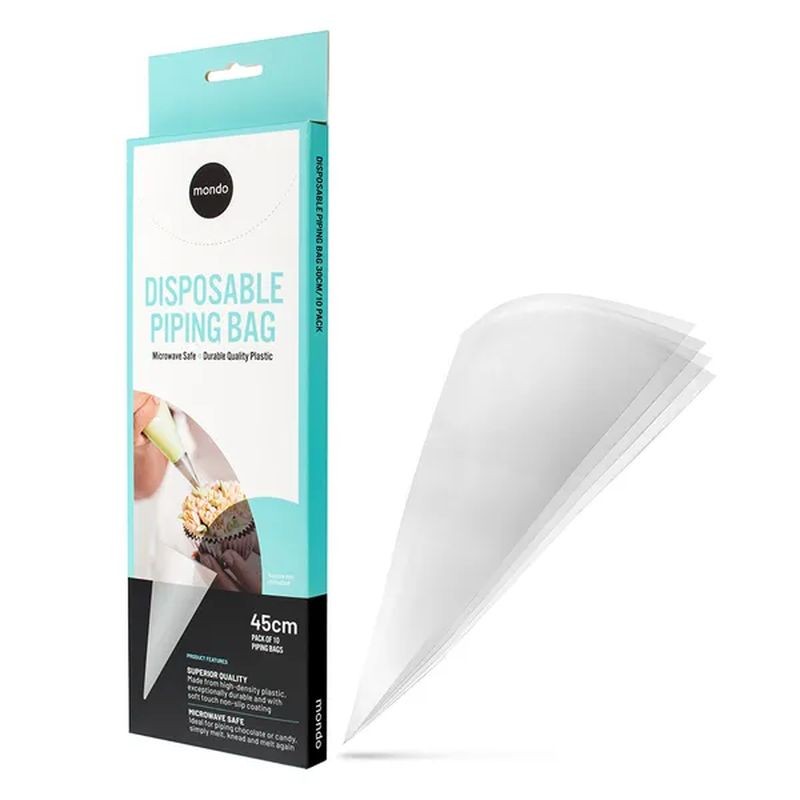 MONDO Disposable Piping Bags 45cm 10 Pack