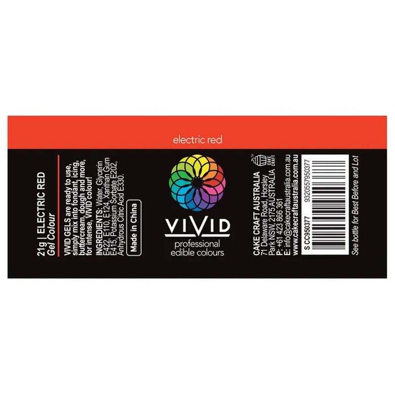 Vivid Gel Colour - Electric Red - 21g