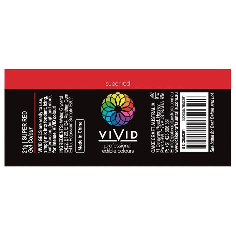 Vivid Gel Colour - Super Red - 21g