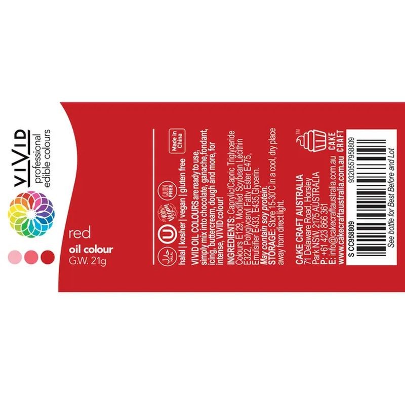 Vivid Oil Colour Red 21g
