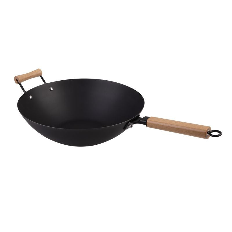 d-line-black-carbon-steel-pre-seasoned-stir-fry-pan-wok-35-5cm