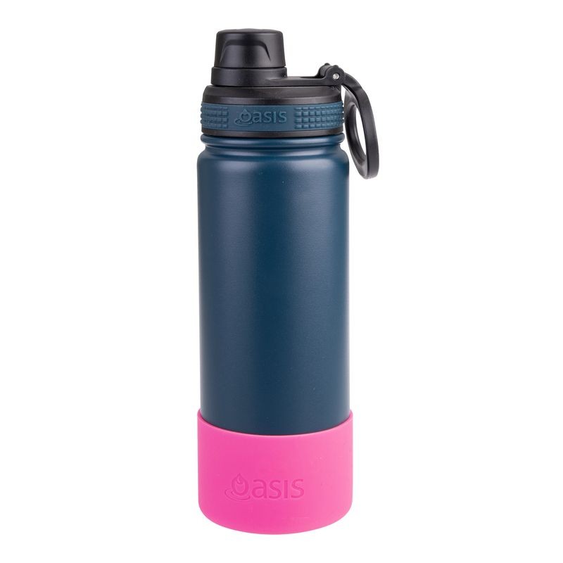 oasis-silicone-bumper-to-fit-challenger-sports-bottle-neon-pink-550ml
