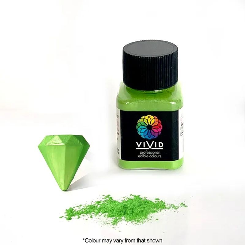 Vivid Edible Metallic Dust - Leaf Green 10g