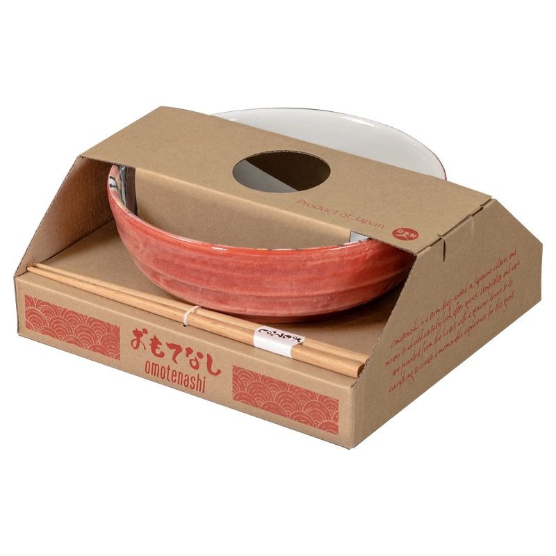 Omotenashi Etegami Kani Ramen Bowl & Chopstick Gift Set for One