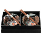 Omotenashi Maiko Donburi Bowl & Chopstick Gift Set for Two